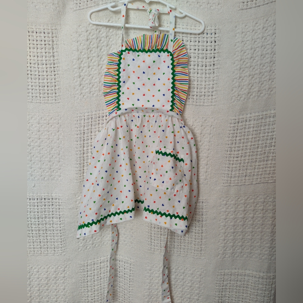 Vintage Kids Apron Handmade Baking Cooking Kitchen Dress Up Halloween